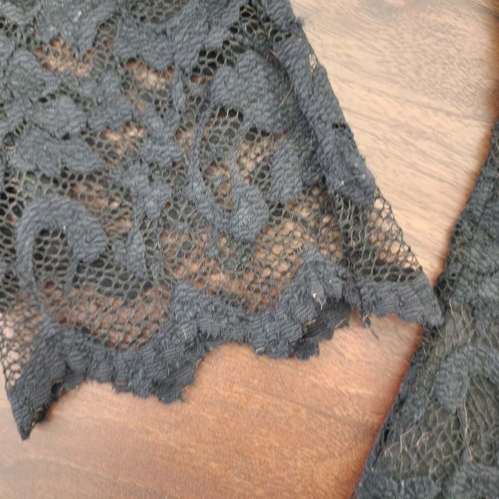 Arden B Black Lace Bodycon Collared Mini Dress - Picture 8 of 9